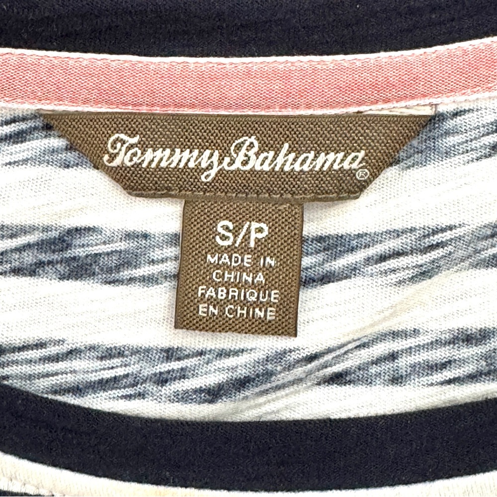 π Tommy Bahama Navy & White Striped Floral Dress - Picture 5 of 10
